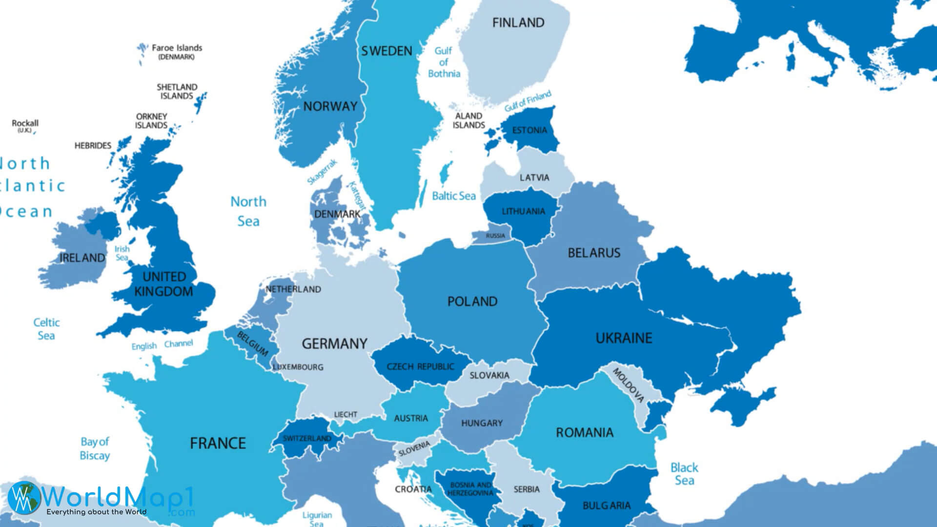 Estonia Map with European Countries